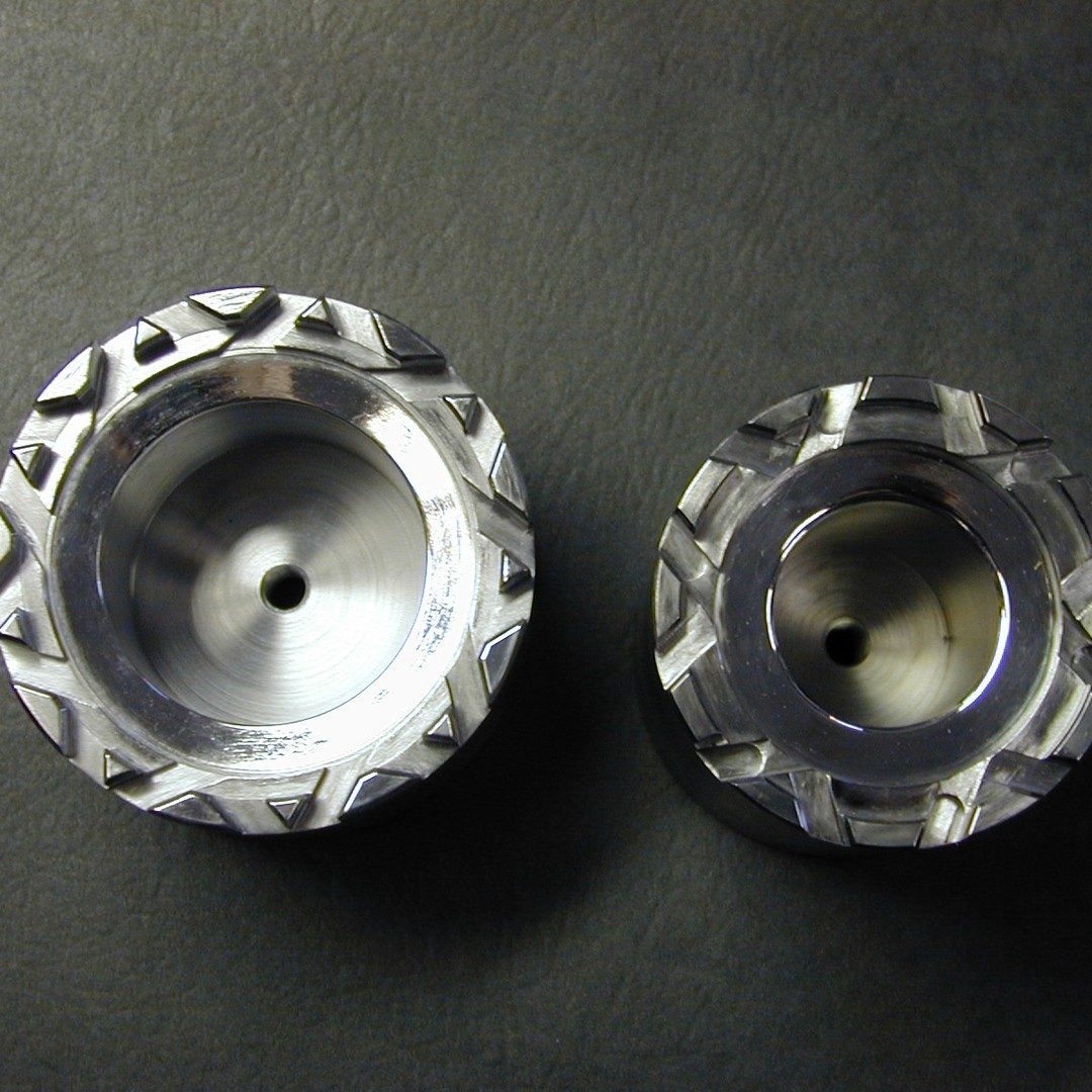Polished steel mold cavity inserts machined by Empire Tool